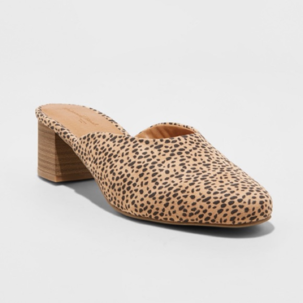 Brand new block heeled mules